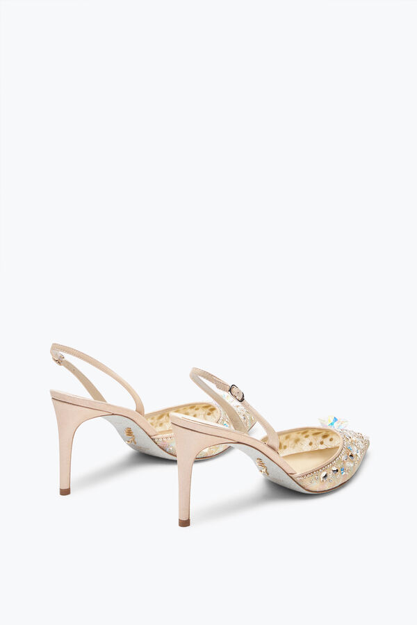 joyas de la cenicienta miel slingback con cristales 80 rene caovilla