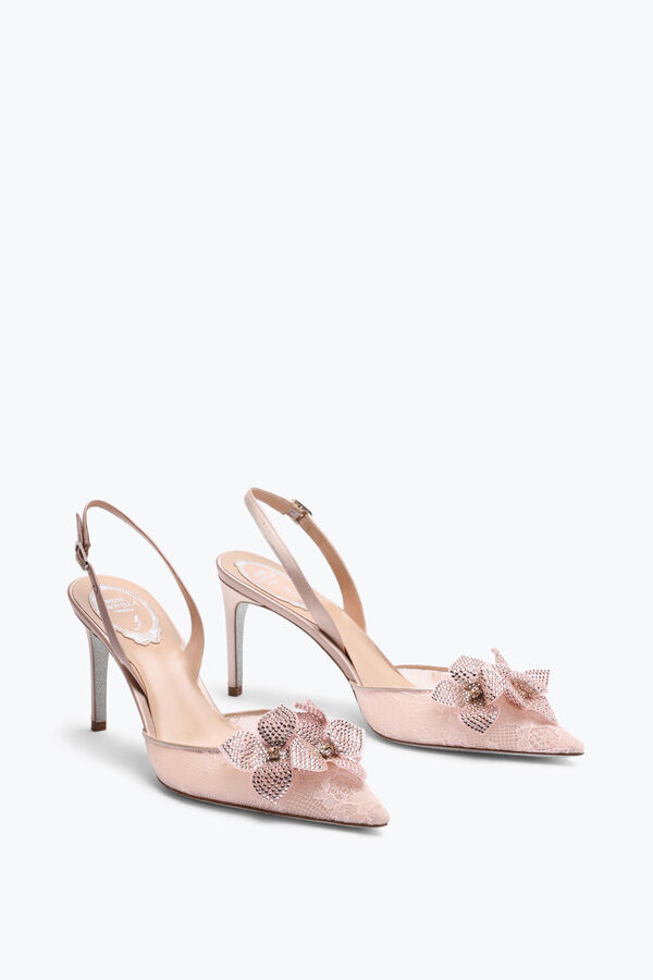 joyas floriane polvo de color rosa slingback 80 rene caovilla