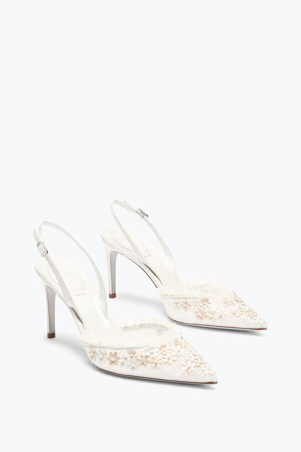 joyas flor blanca slingback 80 rene caovilla