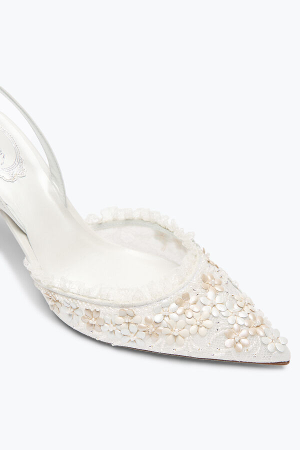 joyas flor blanca slingback 80 rene caovilla