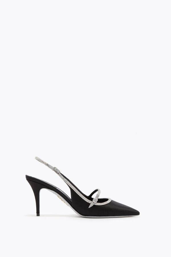 joyas de lirio negro y plata slingback 80 rene caovilla