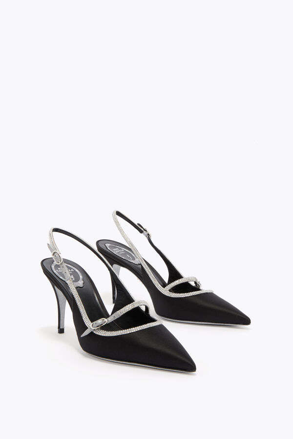 joyas de lirio negro y plata slingback 80 rene caovilla