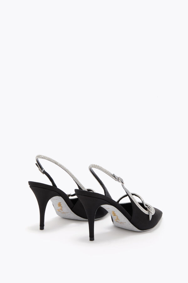 joyas de lirio negro y plata slingback 80 rene caovilla