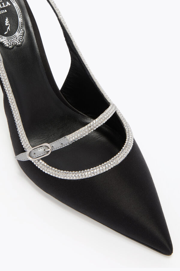 joyas de lirio negro y plata slingback 80 rene caovilla