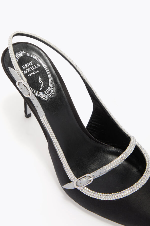 joyas de lirio negro y plata slingback 80 rene caovilla