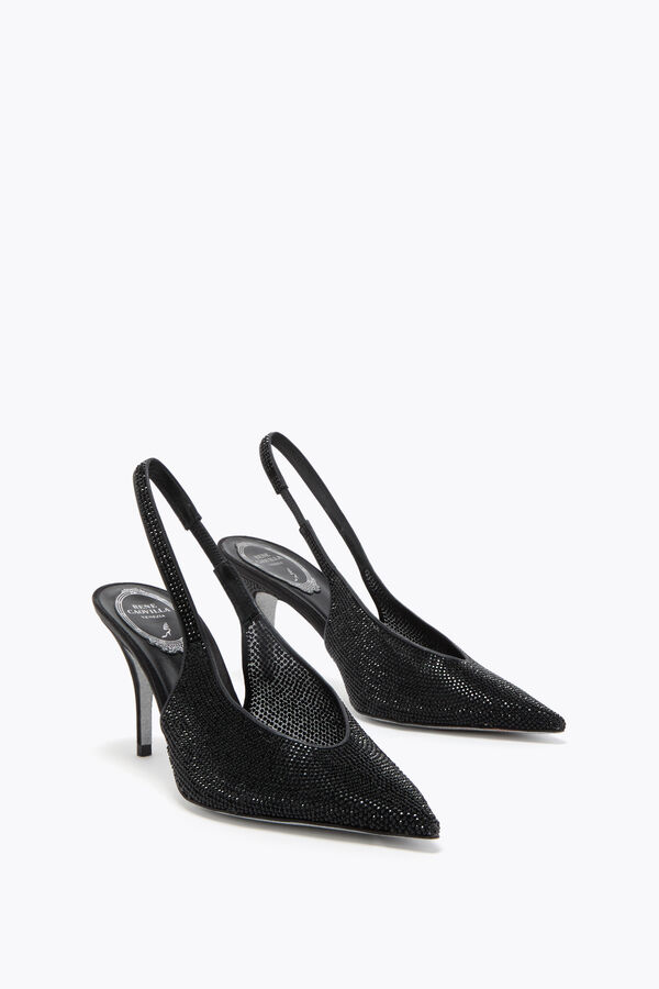 joyas jinny negro slingback 80 rene caovilla