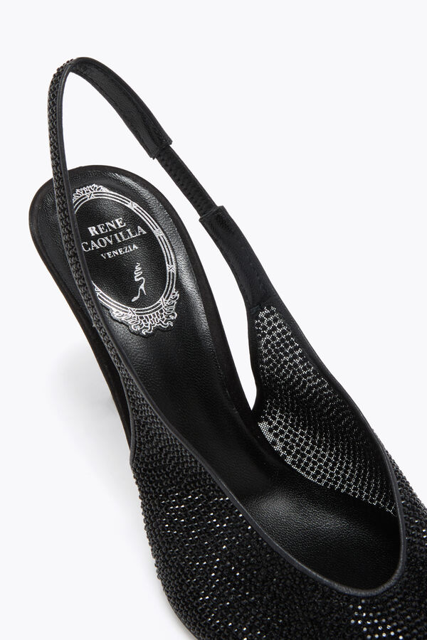 joyas jinny negro slingback 80 rene caovilla